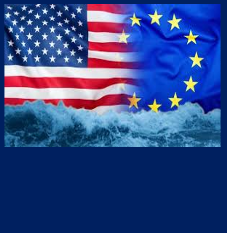Bandiere USA e UE