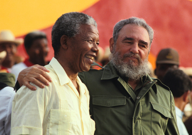 Nelson Mandela e Fidel Castro