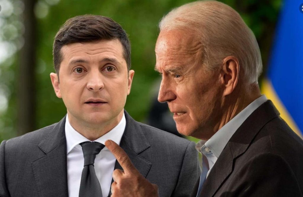 Biden e il Presidente ucraino Zelensky