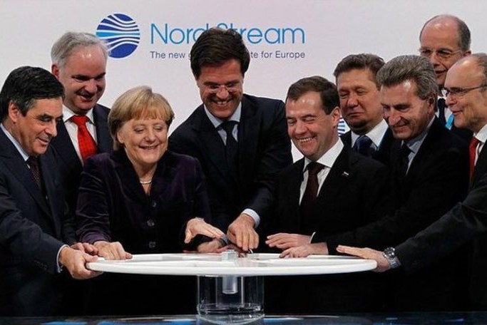 La cerimonia di apertura del gasdotto Nord Stream