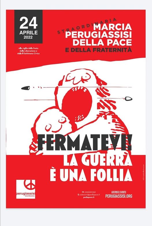 Manifesto marcia Perugia Assisi 2022